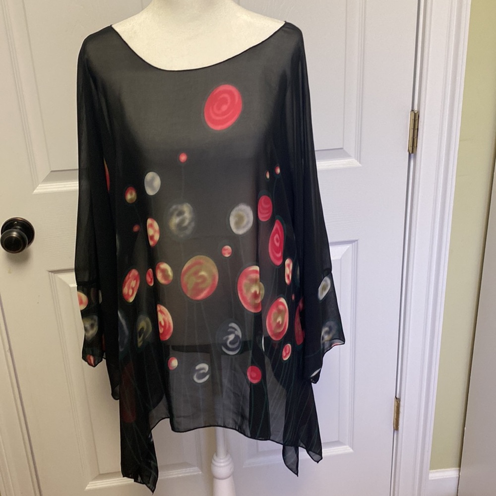 Lior chiffon black blouse